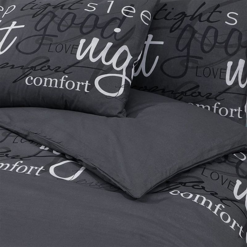 Casa si Gradina - Textile si covoare - Lenjerii de pat - Seturi de lenjerie - Set cu husa de pilota, alb și negru, 155x220 cm, bumbac - Infinity.ro