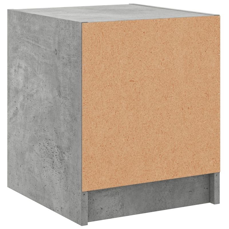 Casa si Gradina - Mobilier - Comode si corpuri - Noptiere - Noptiere cu usi din sticla, 2 buc., gri beton, 35x37x42 cm - Infinity.ro