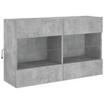 Casa si Gradina - Mobilier - Comode si corpuri - Comode - Set comode TV de perete cu lumini LED, 6 piese, gri beton - Infinity.ro