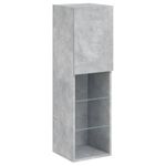Casa si Gradina - Mobilier - Comode si corpuri - Comode - Set comode TV de perete cu lumini LED, 6 piese, gri beton - Infinity.ro