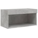 Casa si Gradina - Mobilier - Comode si corpuri - Comode - Set comode TV de perete cu lumini LED, 6 piese, gri beton - Infinity.ro