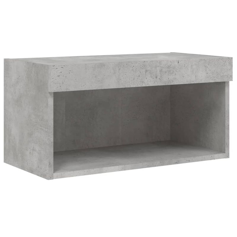 Casa si Gradina - Mobilier - Comode si corpuri - Comode - Set comode TV de perete cu lumini LED, 6 piese, gri beton - Infinity.ro