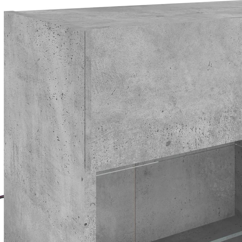 Casa si Gradina - Mobilier - Comode si corpuri - Comode - Set comode TV de perete cu lumini LED, 6 piese, gri beton - Infinity.ro