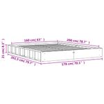 Casa si Gradina - Mobilier - Paturi si accesorii - Paturi - Cadru de pat, maro ceruit, 160x200 cm, lemn masiv de pin - Infinity.ro
