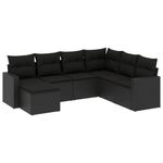 Casa si Gradina - Gradina si terasa - Mobilier exterior - Canapele si fotolii gradina - Set canapele de gradina cu perne, 7 piese, negru, poliratan - Infinity.ro