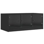 Casa si Gradina - Mobilier - Mese si birouri - Masute de cafea - Masuta de cafea cu usi din sticla, negru, 102x50x42 cm - Infinity.ro