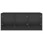 Casa si Gradina - Mobilier - Mese si birouri - Masute de cafea - Masuta de cafea cu usi din sticla, negru, 102x50x42 cm - Infinity.ro