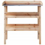 Casa si Gradina - Gradinarit si plante - Plante si ghivece - Ghivece si suporturi - Masa de plante cu raft, 78x38x82,5 cm, lemn masiv de brad - Infinity.ro
