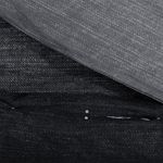 Casa si Gradina - Textile si covoare - Lenjerii de pat - Seturi de lenjerie - Set cu husa de pilota, gri inchis, 140x200 cm, bumbac, gri închis și negru, mărime 140x200 cm + 60x70 cm - Infinity.ro