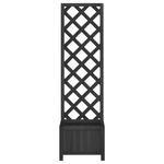 Casa si Gradina - Gradinarit si plante - Plante si ghivece - Ghivece si suporturi - Jardiniera cu spalier, negru, lemn masiv de brad - Infinity.ro
