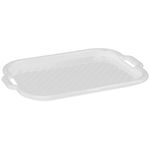 Casa si Gradina - Bucatarie si vesela - Ustensile bucatarie - Tavi servire - Tava medie cu manere 46 x 33 x 3cm, plastic, alb, DOMOTTI Clever - Infinity.ro