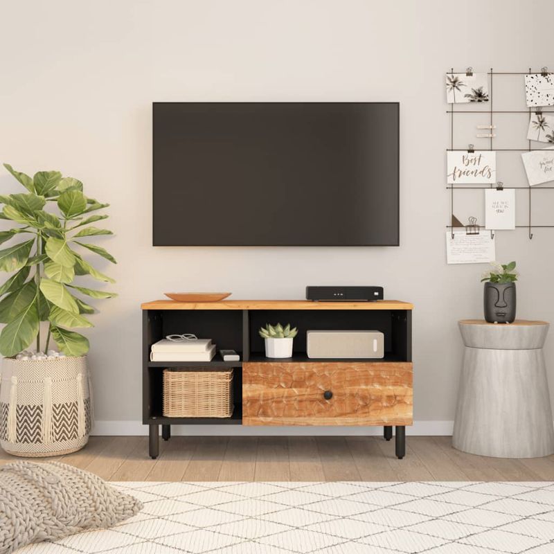 Casa si Gradina - Mobilier - Comode si corpuri - Comode - Dulap TV, 80x33x46 cm, lemn masiv de acacia - Infinity.ro