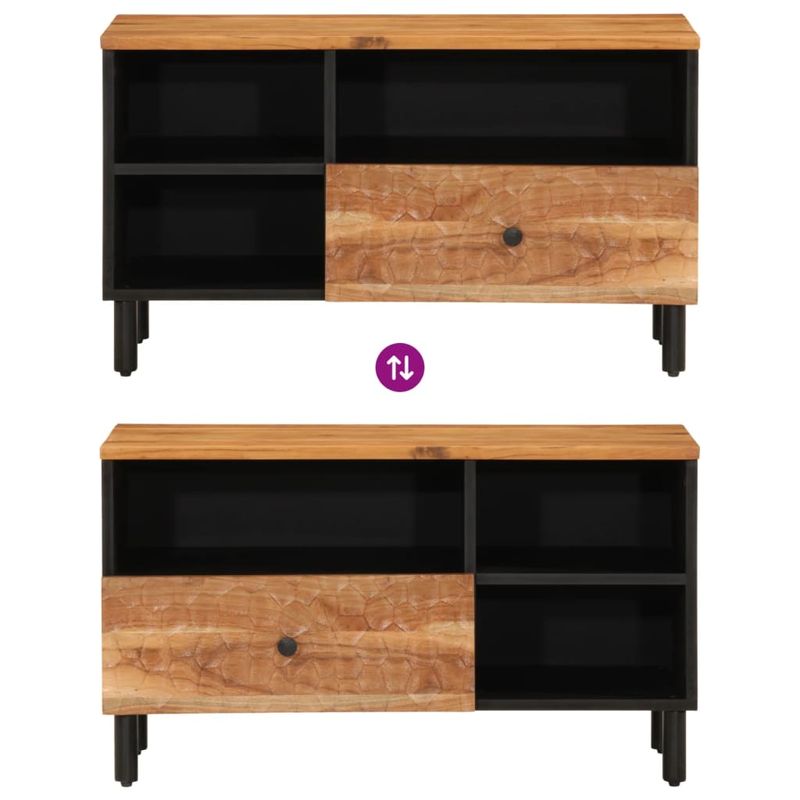 Casa si Gradina - Mobilier - Comode si corpuri - Comode - Dulap TV, 80x33x46 cm, lemn masiv de acacia - Infinity.ro