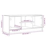 Casa si Gradina - Mobilier - Comode si corpuri - Comode - Comoda TV cu usi din sticla, stejar sonoma, 102x37x42 cm - Infinity.ro