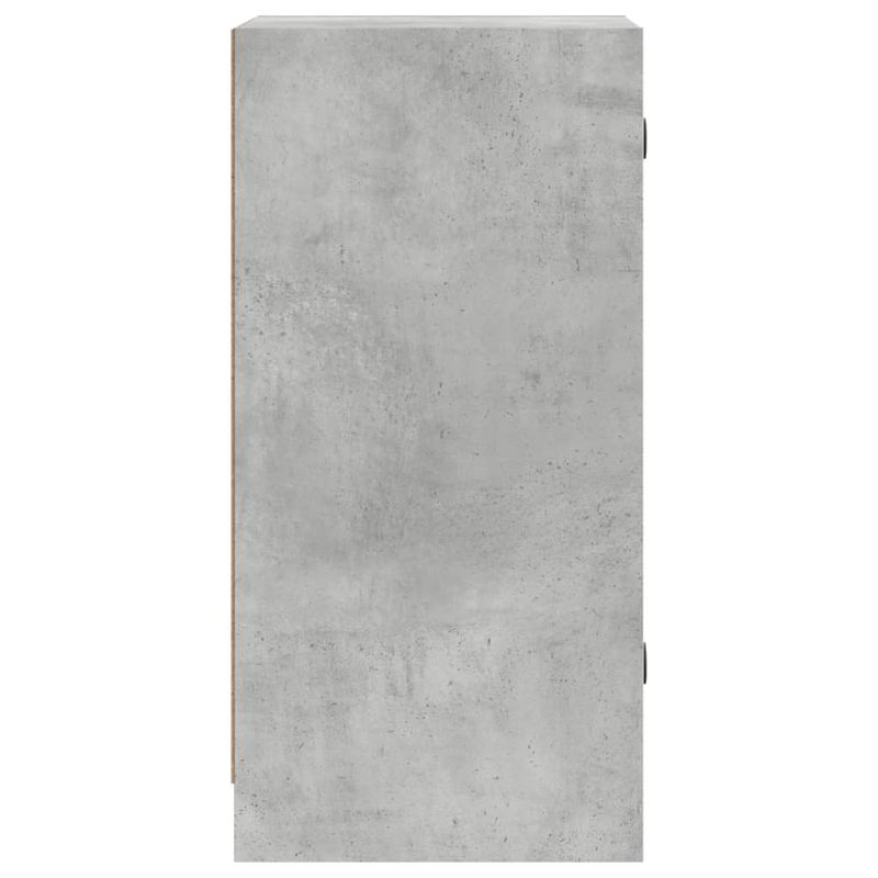Casa si Gradina - Mobilier - Comode si corpuri - Comode - Dulap lateral cu usi din sticla, gri beton, 35x37x75,5 cm - Infinity.ro