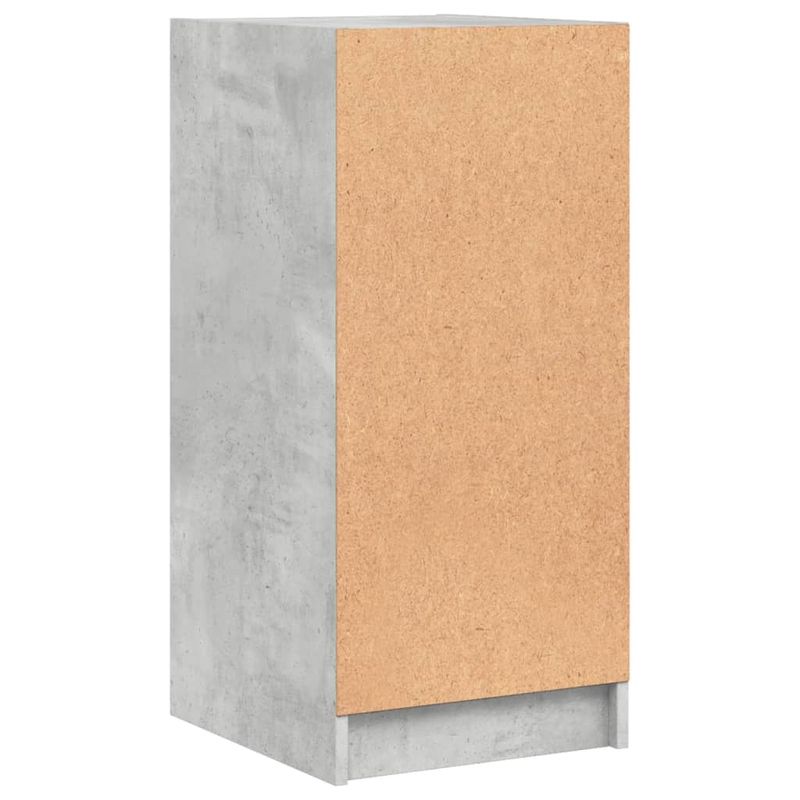 Casa si Gradina - Mobilier - Comode si corpuri - Comode - Dulap lateral cu usi din sticla, gri beton, 35x37x75,5 cm - Infinity.ro