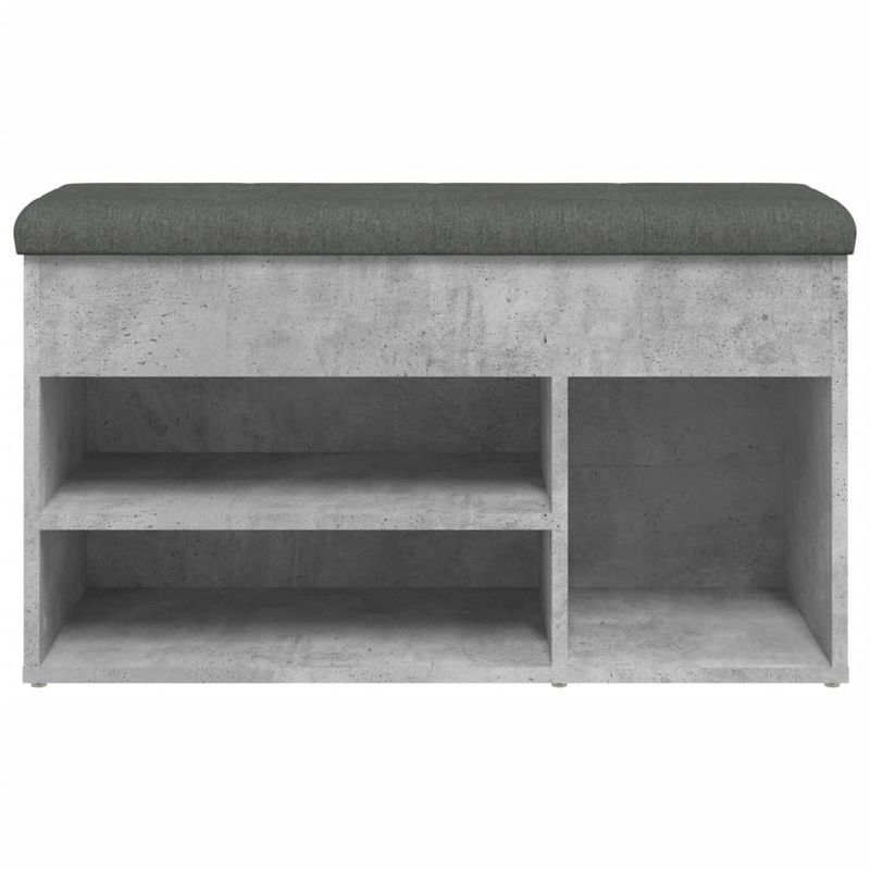 Casa si Gradina - Mobilier - Organizare si depozitare - Bancute - Banca de pantofi, gri beton, 82x32x45,5 cm, lemn prelucrat - Infinity.ro
