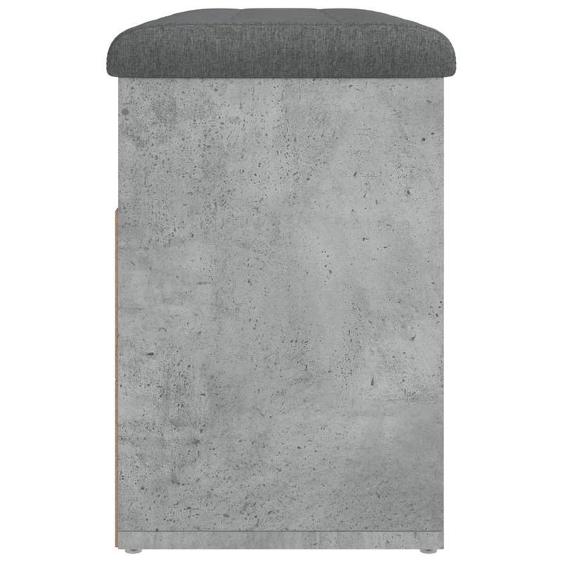 Casa si Gradina - Mobilier - Organizare si depozitare - Bancute - Banca de pantofi, gri beton, 82x32x45,5 cm, lemn prelucrat - Infinity.ro