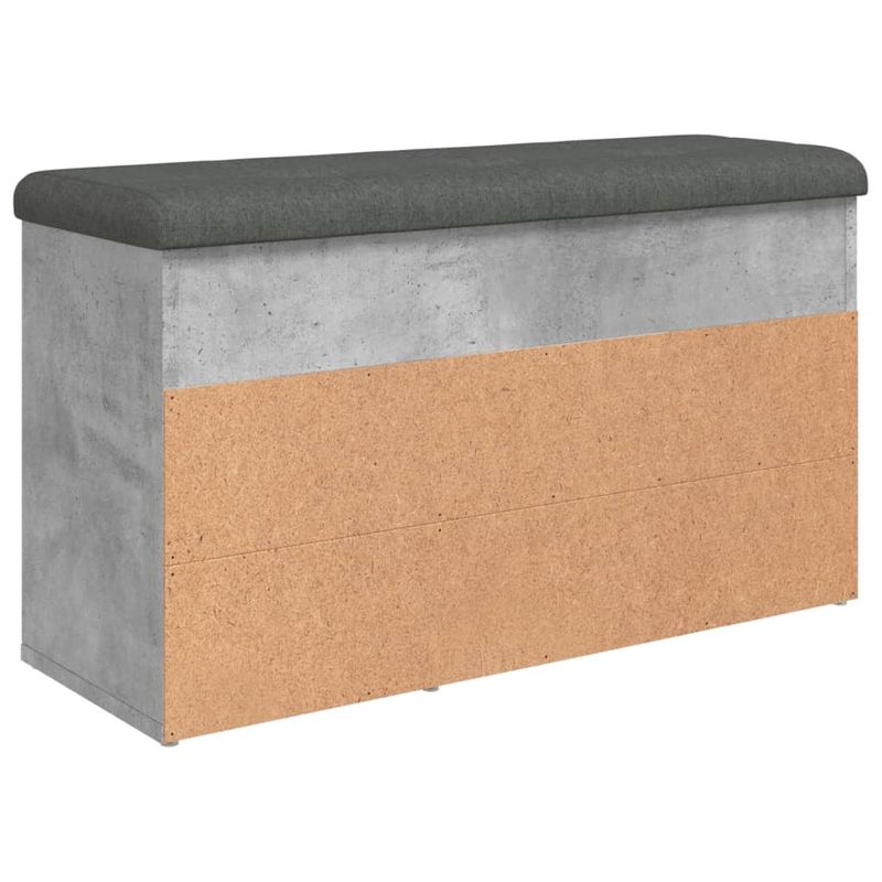 Casa si Gradina - Mobilier - Organizare si depozitare - Bancute - Banca de pantofi, gri beton, 82x32x45,5 cm, lemn prelucrat - Infinity.ro