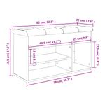Casa si Gradina - Mobilier - Organizare si depozitare - Bancute - Banca de pantofi, gri beton, 82x32x45,5 cm, lemn prelucrat - Infinity.ro