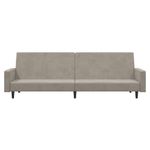 Casa si Gradina - Mobilier - Canapele si coltare - Canapele - Canapea extensibila cu 2 locuri, gri deschis, catifea - Infinity.ro