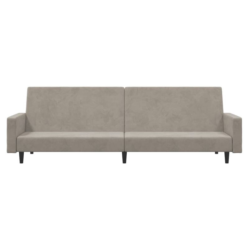 Casa si Gradina - Mobilier - Canapele si coltare - Canapele - Canapea extensibila cu 2 locuri, gri deschis, catifea - Infinity.ro