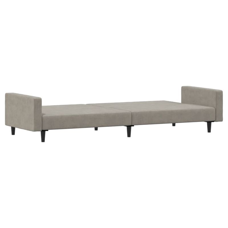 Casa si Gradina - Mobilier - Canapele si coltare - Canapele - Canapea extensibila cu 2 locuri, gri deschis, catifea - Infinity.ro