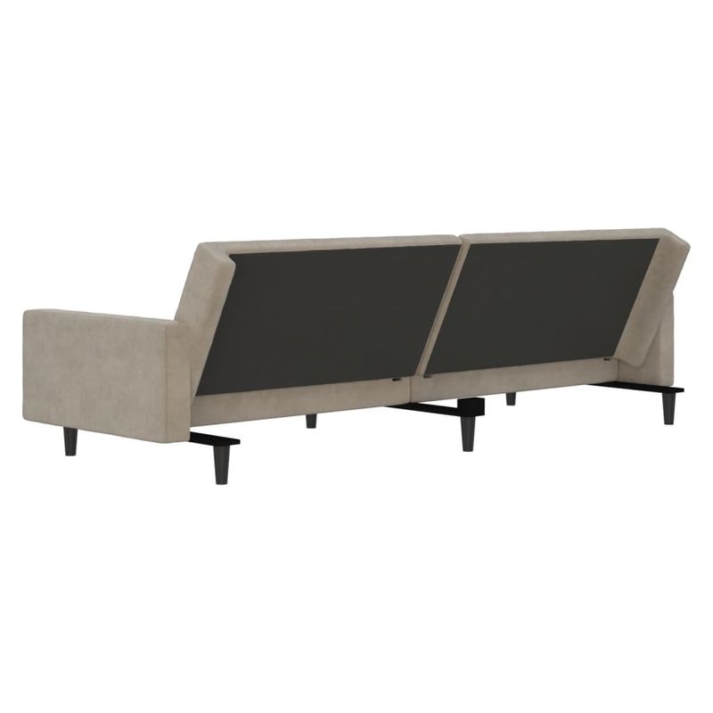 Casa si Gradina - Mobilier - Canapele si coltare - Canapele - Canapea extensibila cu 2 locuri, gri deschis, catifea - Infinity.ro
