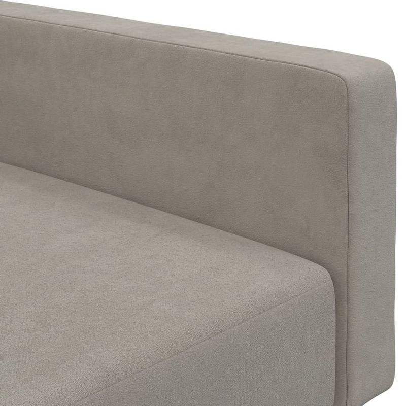 Casa si Gradina - Mobilier - Canapele si coltare - Canapele - Canapea extensibila cu 2 locuri, gri deschis, catifea - Infinity.ro
