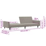 Casa si Gradina - Mobilier - Canapele si coltare - Canapele - Canapea extensibila cu 2 locuri, gri deschis, catifea - Infinity.ro
