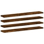Casa si Gradina - Mobilier - Biblioteci si rafturi - Rafturi - Rafturi perete 4 buc. stejar fumuriu 60x10x1,5 cm lemn compozit - Infinity.ro