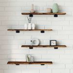 Casa si Gradina - Mobilier - Biblioteci si rafturi - Rafturi - Rafturi perete 4 buc. stejar fumuriu 60x10x1,5 cm lemn compozit - Infinity.ro