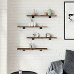 Casa si Gradina - Mobilier - Biblioteci si rafturi - Rafturi - Rafturi perete 4 buc. stejar fumuriu 60x10x1,5 cm lemn compozit - Infinity.ro