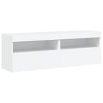 Casa si Gradina - Mobilier - Comode si corpuri - Comode - Set comode TV de perete, 7 piese, cu lumini LED, alb - Infinity.ro