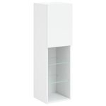 Casa si Gradina - Mobilier - Comode si corpuri - Comode - Set comode TV de perete, 7 piese, cu lumini LED, alb - Infinity.ro