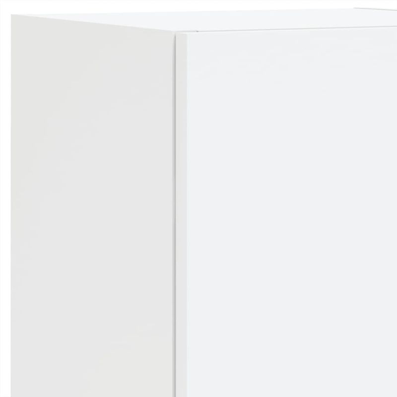 Casa si Gradina - Mobilier - Comode si corpuri - Comode - Set comode TV de perete, 7 piese, cu lumini LED, alb - Infinity.ro