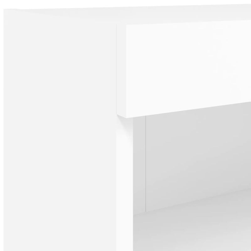 Casa si Gradina - Mobilier - Comode si corpuri - Comode - Set comode TV de perete, 7 piese, cu lumini LED, alb - Infinity.ro