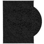 Casa si Gradina - Textile si covoare - Covoare - Covoare casa - Covor pufos "PAMPLONA" cu fire inalte, negru modern, 140x200 cm - Infinity.ro