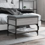 Casa si Gradina - Mobilier - Organizare si depozitare - Bancute - Banca de pantofi, gri sonoma, 62x42x45 cm, lemn prelucrat - Infinity.ro