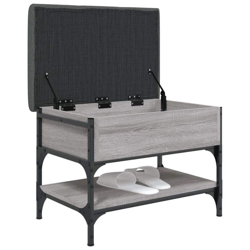 Casa si Gradina - Mobilier - Organizare si depozitare - Bancute - Banca de pantofi, gri sonoma, 62x42x45 cm, lemn prelucrat - Infinity.ro