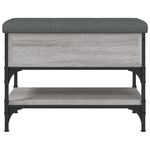 Casa si Gradina - Mobilier - Organizare si depozitare - Bancute - Banca de pantofi, gri sonoma, 62x42x45 cm, lemn prelucrat - Infinity.ro