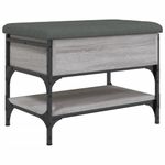Casa si Gradina - Mobilier - Organizare si depozitare - Bancute - Banca de pantofi, gri sonoma, 62x42x45 cm, lemn prelucrat - Infinity.ro