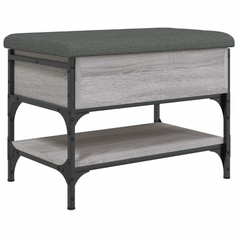 Casa si Gradina - Mobilier - Organizare si depozitare - Bancute - Banca de pantofi, gri sonoma, 62x42x45 cm, lemn prelucrat - Infinity.ro