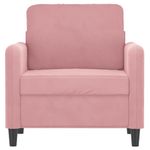 Casa si Gradina - Mobilier - Canapele si coltare - Canapele - Canapea de o persoana, Roz, 60 cm, catifea - Infinity.ro