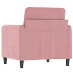 Casa si Gradina - Mobilier - Canapele si coltare - Canapele - Canapea de o persoana, Roz, 60 cm, catifea - Infinity.ro