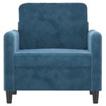 Casa si Gradina - Mobilier - Canapele si coltare - Canapele - Canapea de o persoana, Albastru, 60 cm, catifea - Infinity.ro