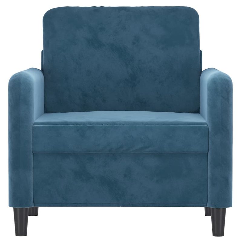 Casa si Gradina - Mobilier - Canapele si coltare - Canapele - Canapea de o persoana, Albastru, 60 cm, catifea - Infinity.ro