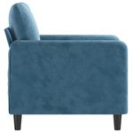 Casa si Gradina - Mobilier - Canapele si coltare - Canapele - Canapea de o persoana, Albastru, 60 cm, catifea - Infinity.ro