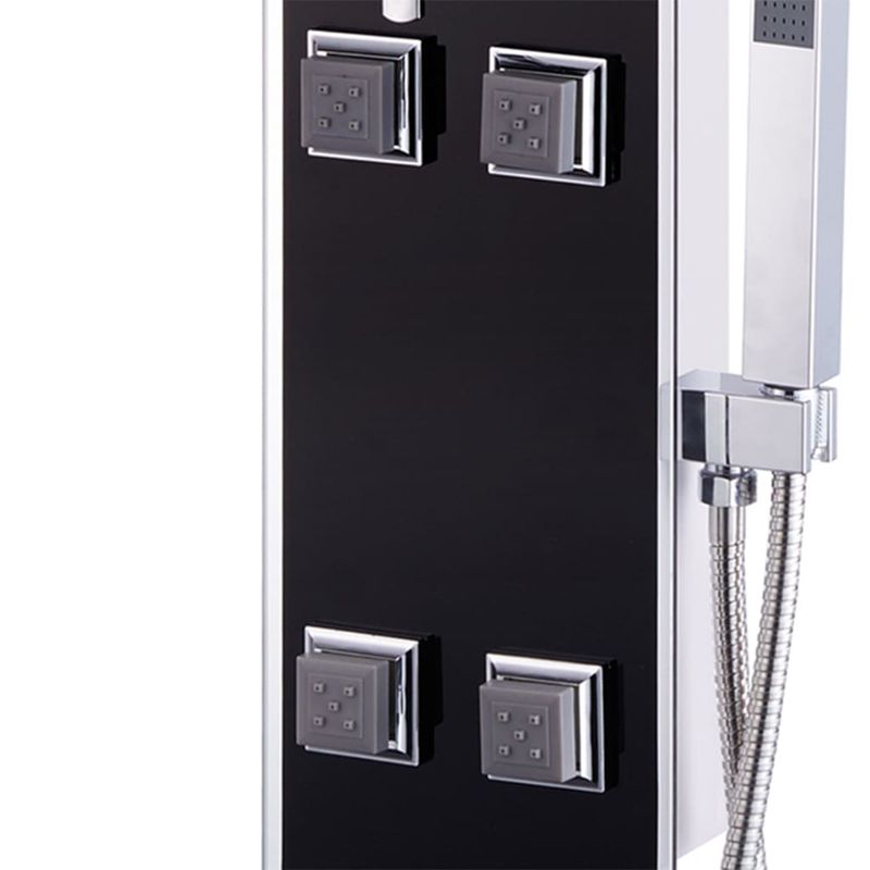 Casa si Gradina - Constructii - Scule electrice si accesorii - Accesorii polizare si slefuire - Unitate panou de dus, sticla, 18 x 42,1 x 120 cm, negru - Infinity.ro