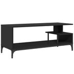 Casa si Gradina - Mobilier - Comode si corpuri - Comode - Comoda TV negru 102x40x41 cm lemn si otel vopsit electrostatic - Infinity.ro